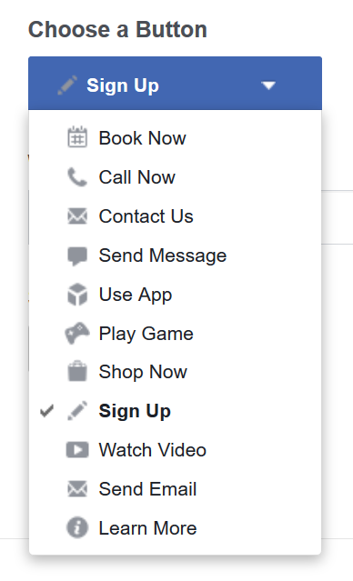 Facebook Call to Action Options | Godwin Marketing Communications